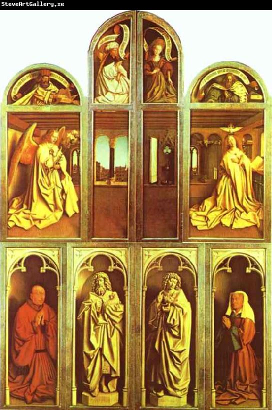 Jan Van Eyck The Ghent Altarpiece with altar wings closed
